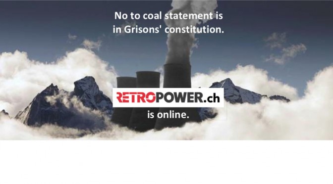 Repower: Statement against coal power included in Grisons‘ constitution